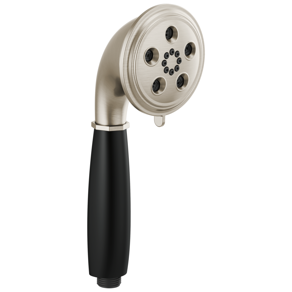 BRIZO Essential Shower Classic Round H2Okinetic Multi-Function Handshower — Luxe Nickel  /Matte Black