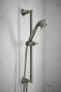 BRIZO Essential Shower Classic Round H2Okinetic Multi-Function Handshower — Luxe Steel
