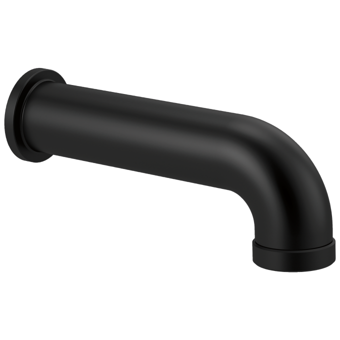 BRIZO Essential Shower Linear Round Diverter Tub Spout — Matte Black