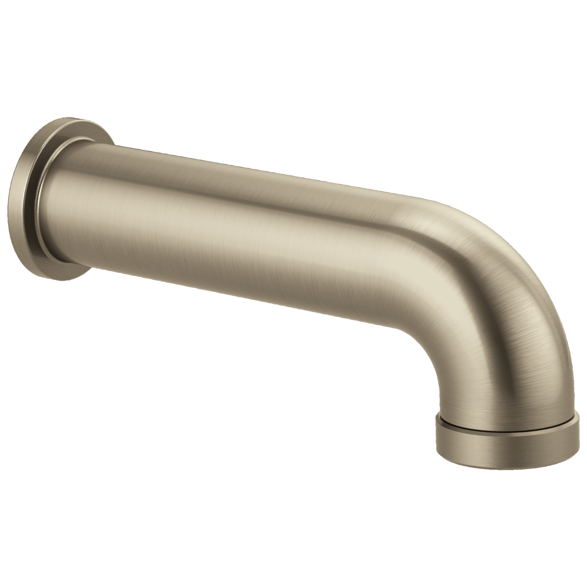 BRIZO Essential Shower Linear Round Diverter Tub Spout — Brushed Nickel