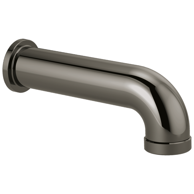 BRIZO Essential Shower Linear Round Diverter Tub Spout — Brilliance Black Onyx