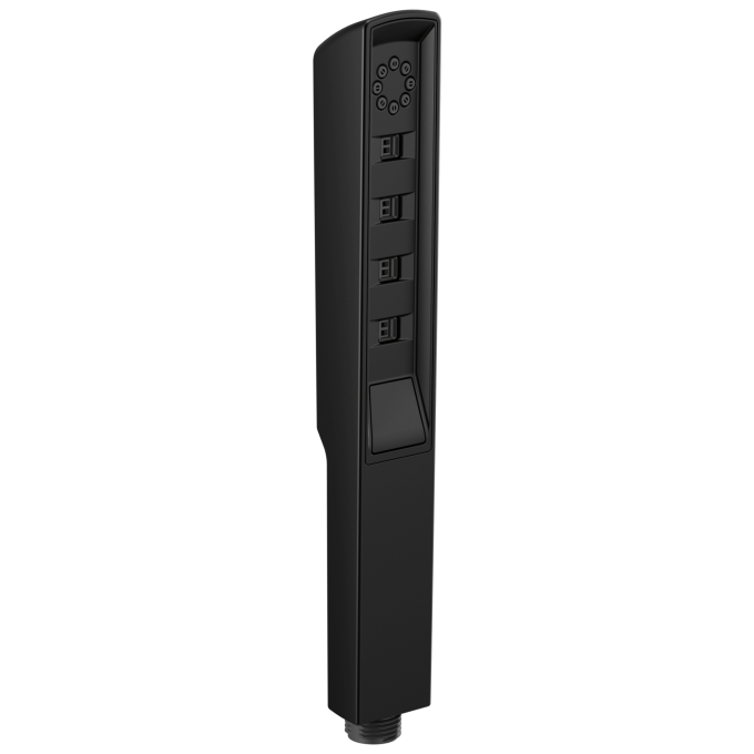 BRIZO Essential Shower Linear Square H2Okinetic Multi-Function Handshower — Matte Black