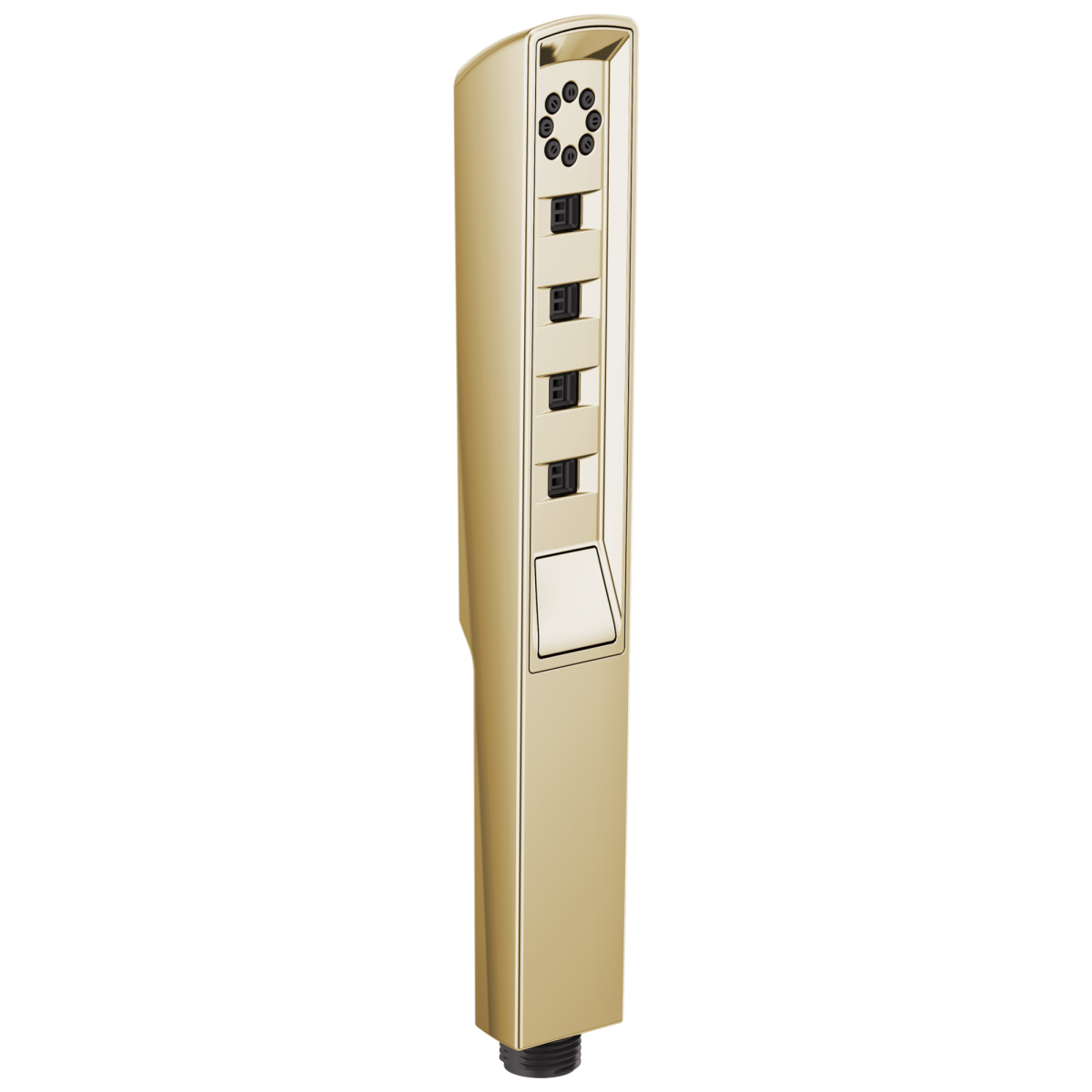 BRIZO Essential Shower Linear Square H2Okinetic Multi-Function Handshower — Polished Gold