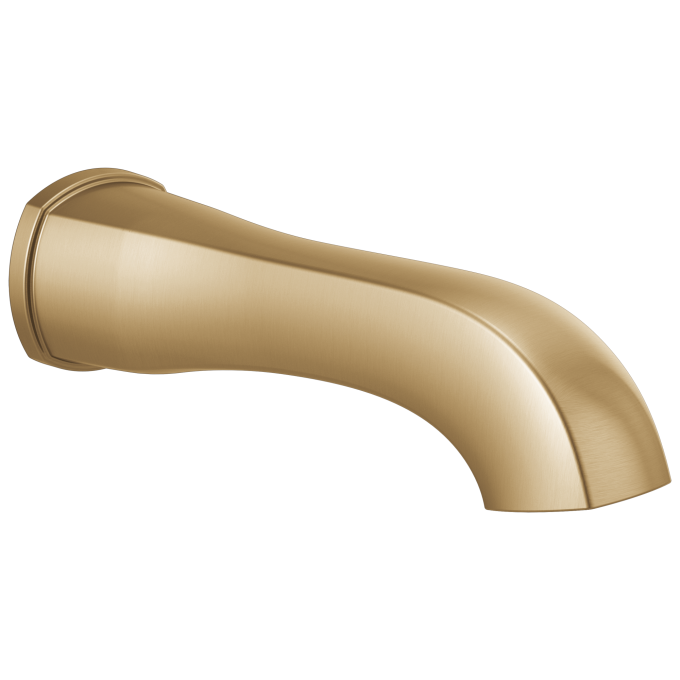 DELTA Stryke Non-Diverter Tub Spout — Lumicoat® Champagne Bronze