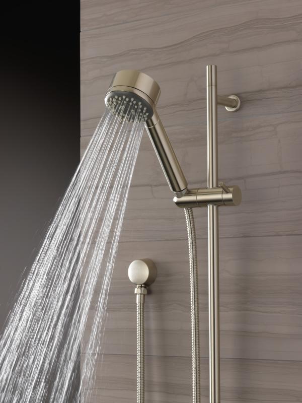 BRIZO European Multi-Function Slide Bar Hand Shower — Brushed Nickel