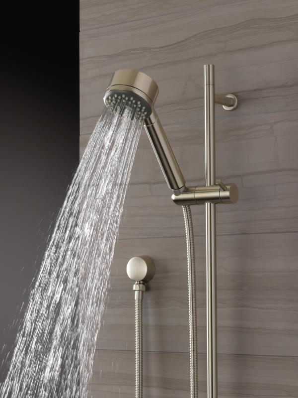BRIZO European Multi-Function Slide Bar Hand Shower — Brushed Nickel