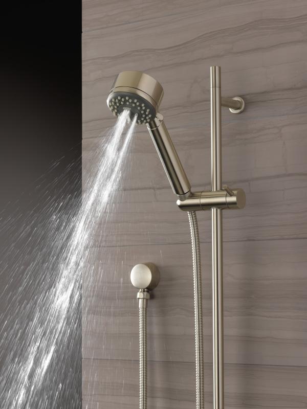 BRIZO European Multi-Function Slide Bar Hand Shower — Brushed Nickel