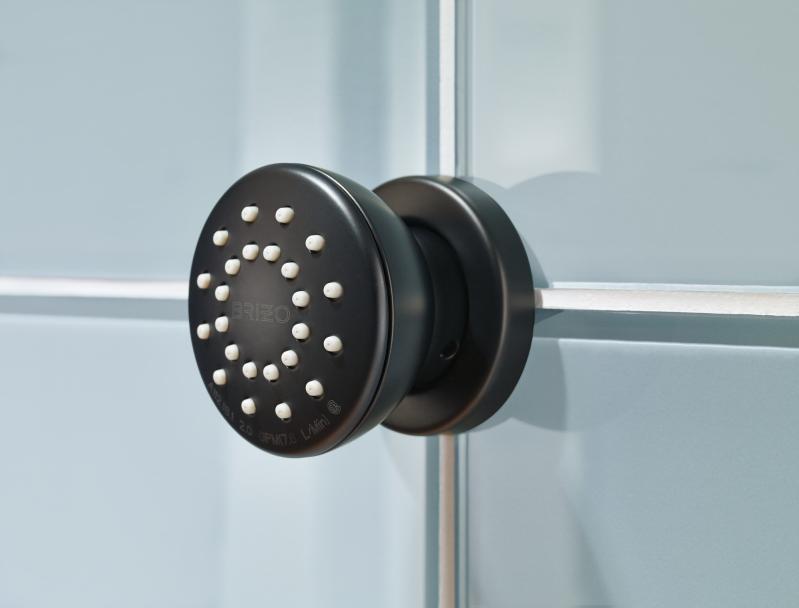 BRIZO Essential Shower Touch-Clean Round Body Spray — Matte Black