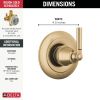 DELTA Saylor 3-Setting 2-Port Diverter Trim — Champagne Bronze