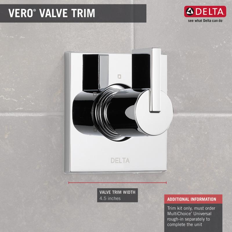 DELTA Vero 3-Setting 2-Port Diverter Trim — Chrome