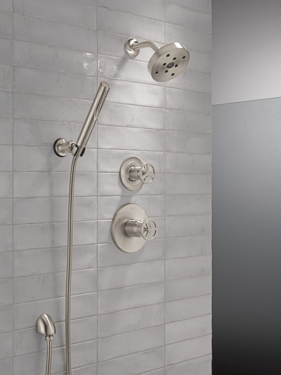 DELTA Grail Premium Single-Setting Adjustable Wall Mount Hand Shower — Stainless