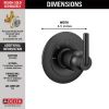 DELTA Trinsic 3-Setting 2-Port Diverter Trim — Matte Black