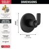 DELTA Lineax 3-Setting 2-Port Diverter Trim — Matte Black