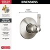 DELTA Broderick 3-Setting Diverter Trim — Lumicoat® Stainless