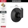 DELTA Tetra 3-Setting Diverter Trim — Matte Black