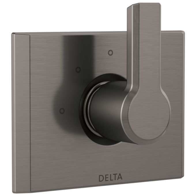 DELTA Pivotal 3-Setting 2-Port Diverter Trim — Lumicoat® Black Stainless