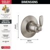 DELTA Woodhurst 6-Setting 3-Port Diverter Trim — Stainless