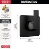 DELTA Velum 6-Setting 3-Port Diverter Trim — Matte Black