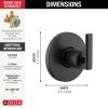 DELTA Altado 6-Setting 3-Port Diverter Trim — Matte Black
