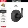 DELTA Broderick 6-Setting Diverter Trim — Matte Black