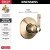DELTA Broderick 6-Setting Diverter Trim — Lumicoat® Champagne Bronze
