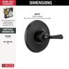 DELTA Kayra Monitor 14 Series Valve Only Trim — Matte Black