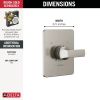 DELTA Velum Monitor 14 Series Valve Only Trim — Stainless