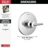 DELTA Trinsic Monitor 14 Series Valve Only Trim — Chrome