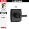 DELTA Ashlyn Monitor 14 Series Valve Only Trim — Matte Black