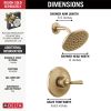 DELTA Kayra Monitor 14 Series Shower Trim — Champagne Bronze