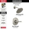 DELTA Kayra Monitor 14 Series Shower Trim — Stainless
