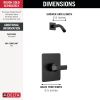 DELTA Velum Monitor 14 Series Shower Trim - Less Head — Matte Black