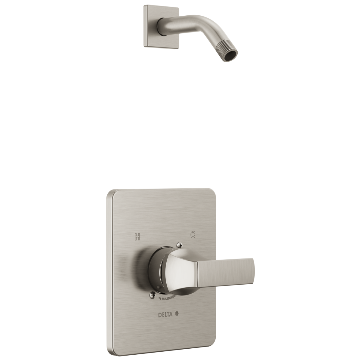 DELTA Velum Monitor 14 Series Shower Trim - Less Head — Stainless