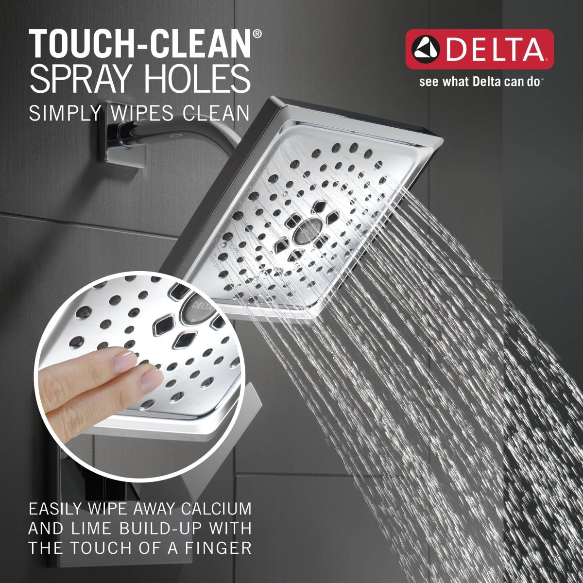 DELTA Trillian 14Series H2Okinetic Shower Only Trim — Lumicoat® Chrome