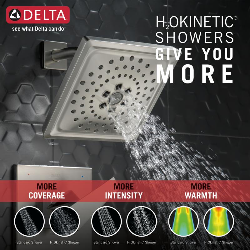 DELTA Trillian 14 Series H2Okinetic Shower Only Trim — Lumicoat® Stainless