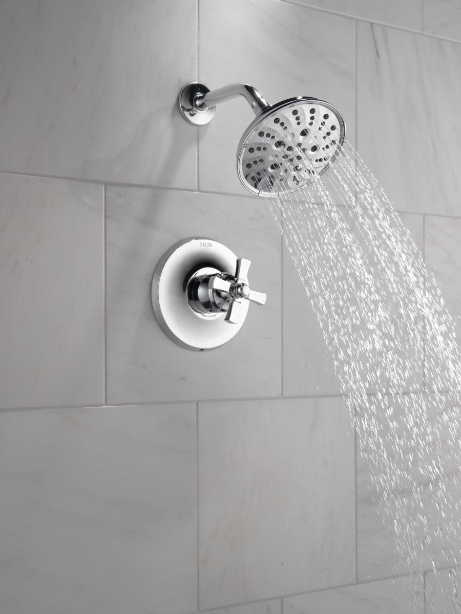 DELTA Dorval Handle - Volume FM Tub Filler/ 14S — Chrome