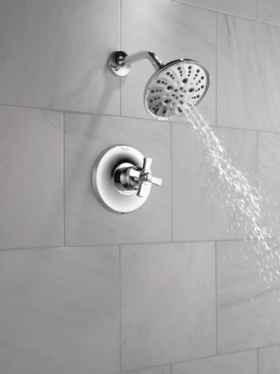 DELTA Dorval Handle - Volume FM Tub Filler/ 14S — Chrome