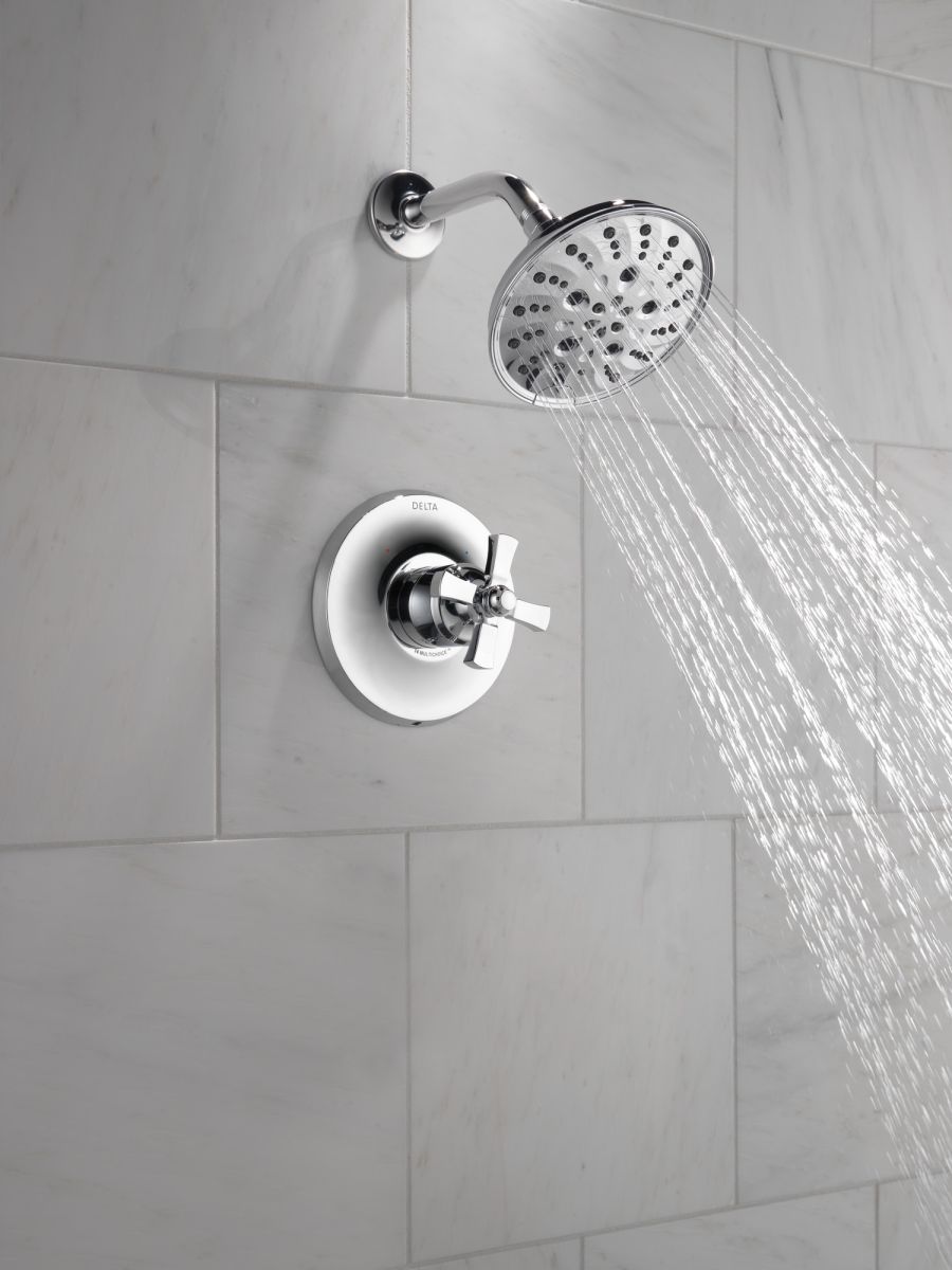 DELTA Dorval Handle - Volume FM Tub Filler/ 14S — Chrome