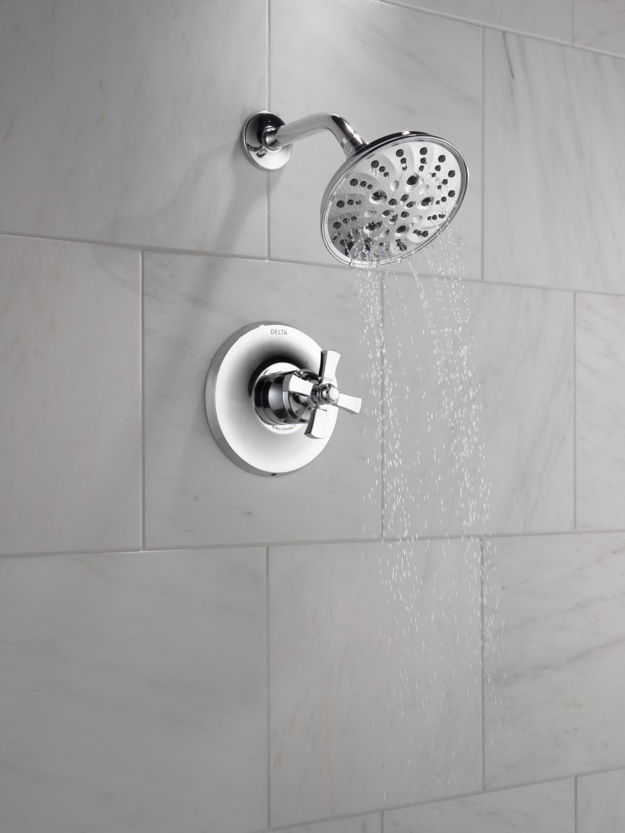 DELTA Dorval Handle - Volume FM Tub Filler/ 14S — Chrome