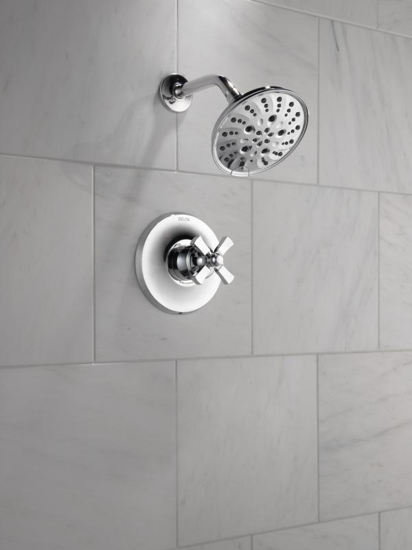 DELTA Dorval Handle - Volume FM Tub Filler/ 14S — Chrome