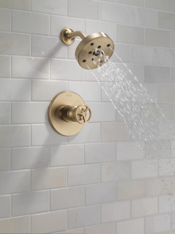 DELTA Trinsic H2OKINETIC Single Handle Shower Trim — Champagne Bronze