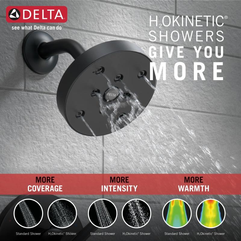 DELTA Trinsic Monitor 14 Series H2OKINETIC Shower Trim — Matte Black