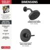 DELTA Trinsic Monitor 14 Series H2OKINETIC Shower Trim — Matte Black