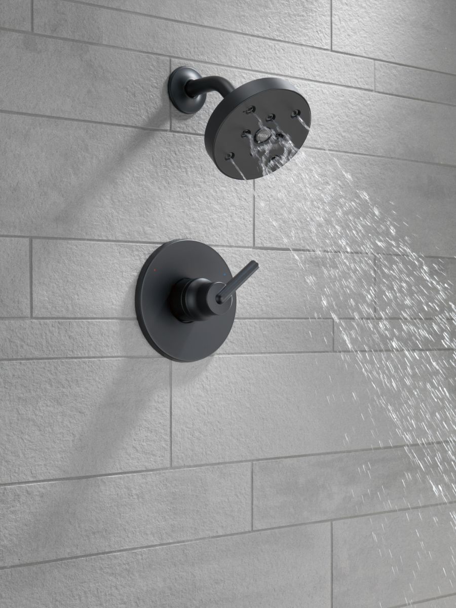 DELTA Trinsic Monitor 14 Series H2OKINETIC Shower Trim — Matte Black