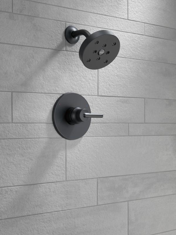 DELTA Trinsic Monitor 14 Series H2OKINETIC Shower Trim — Matte Black