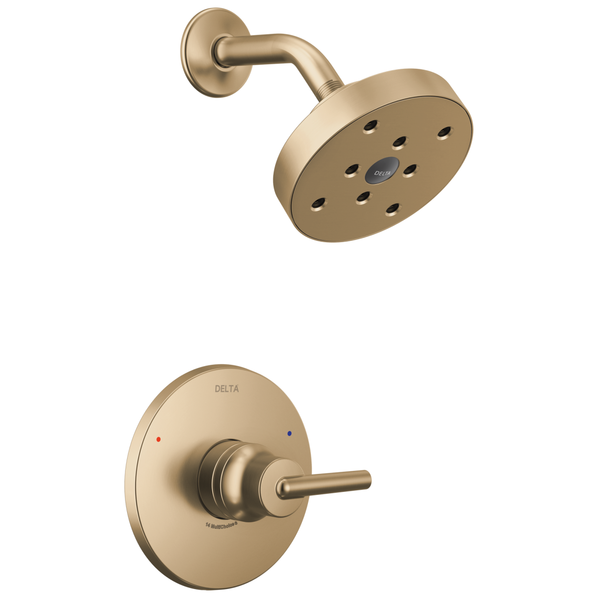 DELTA Trinsic Monitor 14 Series H2OKINETIC Shower Trim — Champagne Bronze