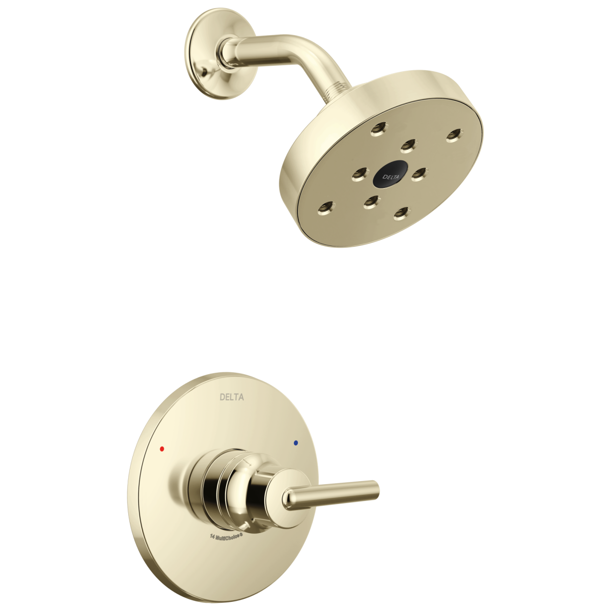 DELTA Trinsic Monitor 14 Series H2OKINETIC Single Handle Shower Trim — Polished Nickel