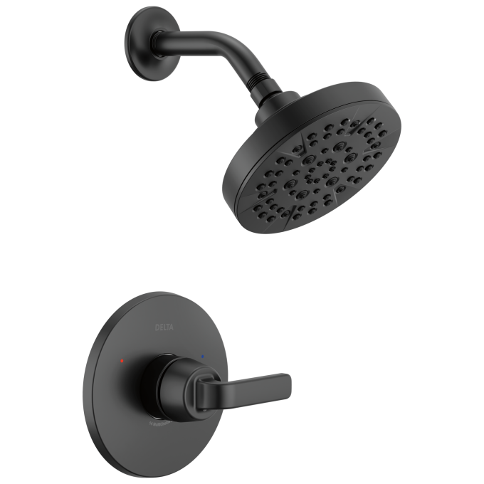DELTA Lineax Monitor 14 Series Shower Trim — Matte Black