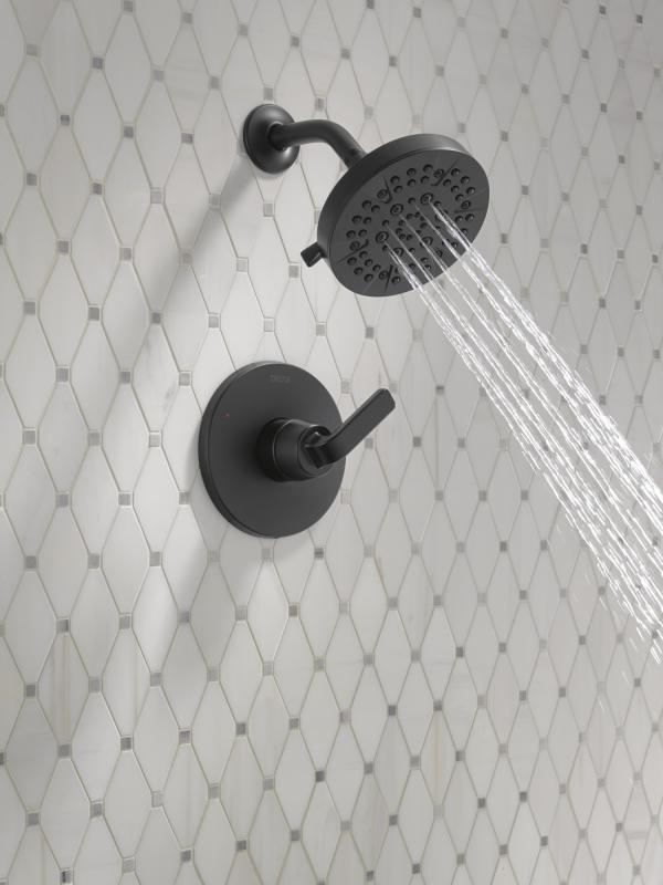 DELTA Lineax Monitor 14 Series Shower Trim — Matte Black