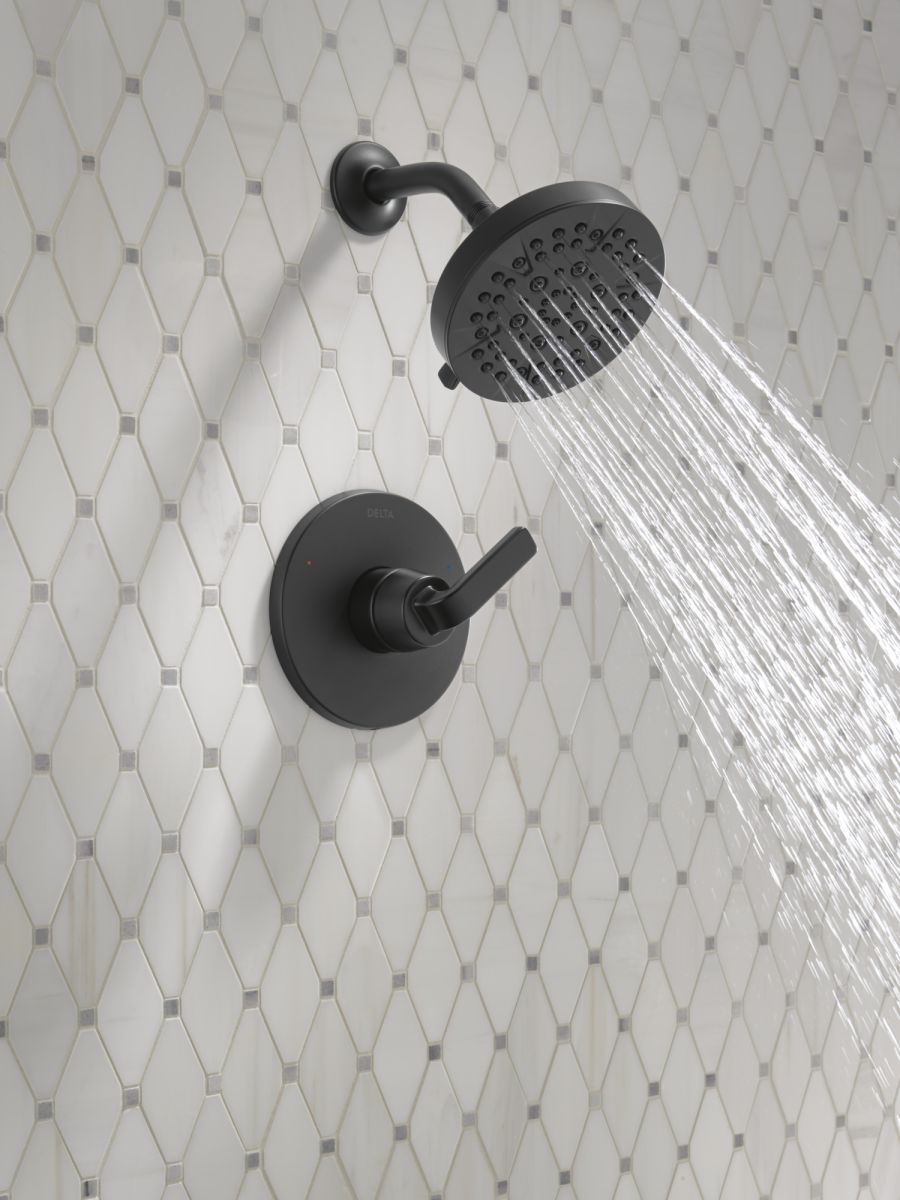 DELTA Lineax Monitor 14 Series Shower Trim — Matte Black